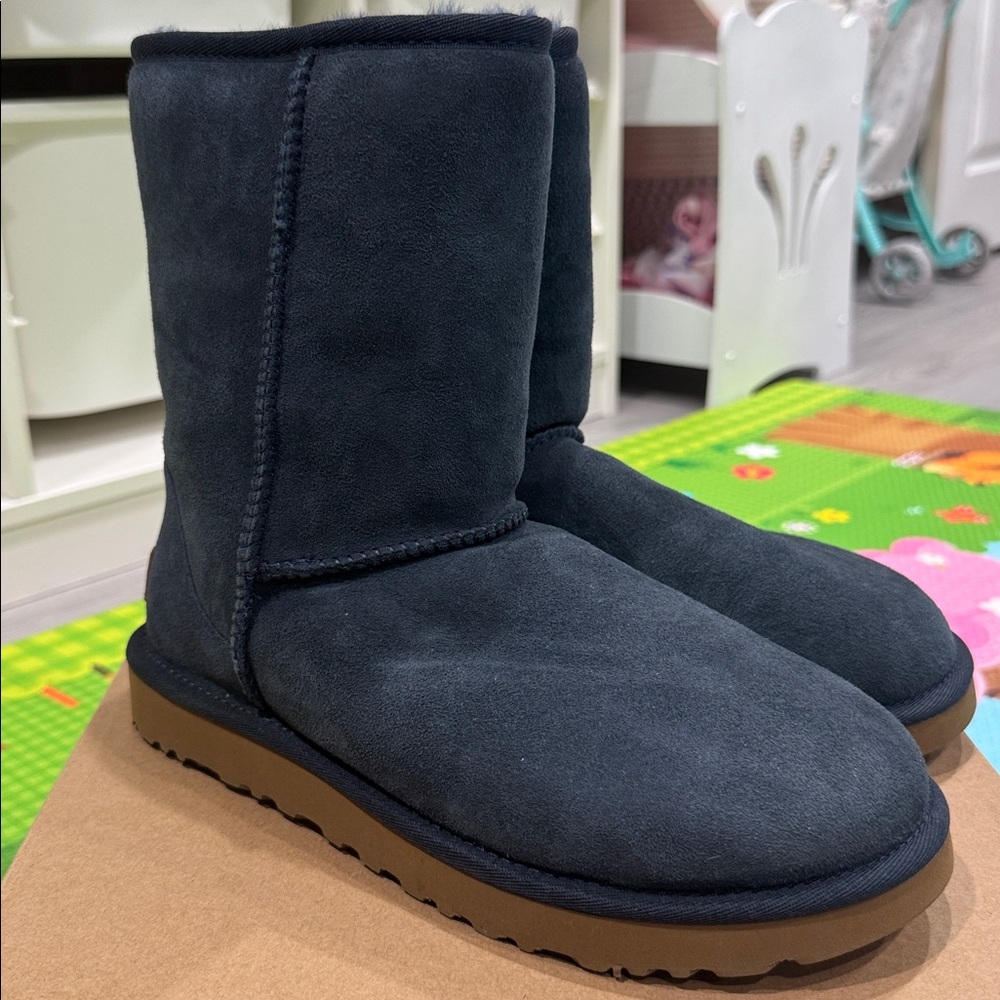 UGG Navy Classic Short Boots